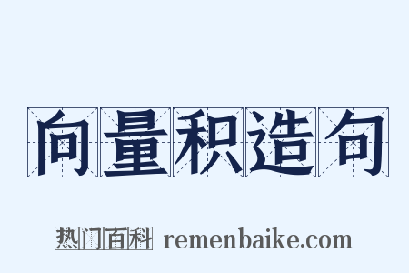 向量积造句是什么意思的图片